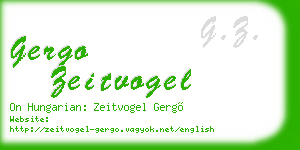 gergo zeitvogel business card
